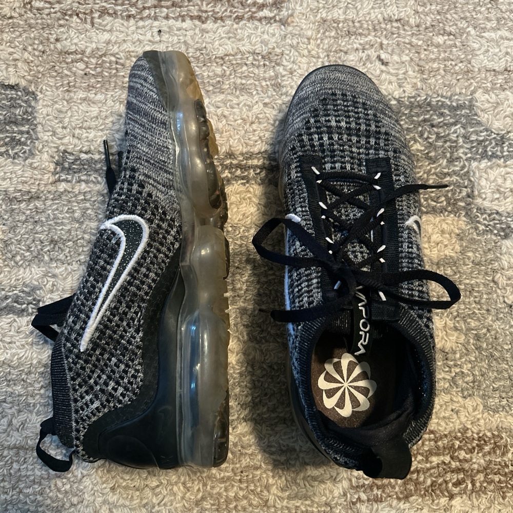 Nike Black and Gray Air VaporMax Flyknit Shoes